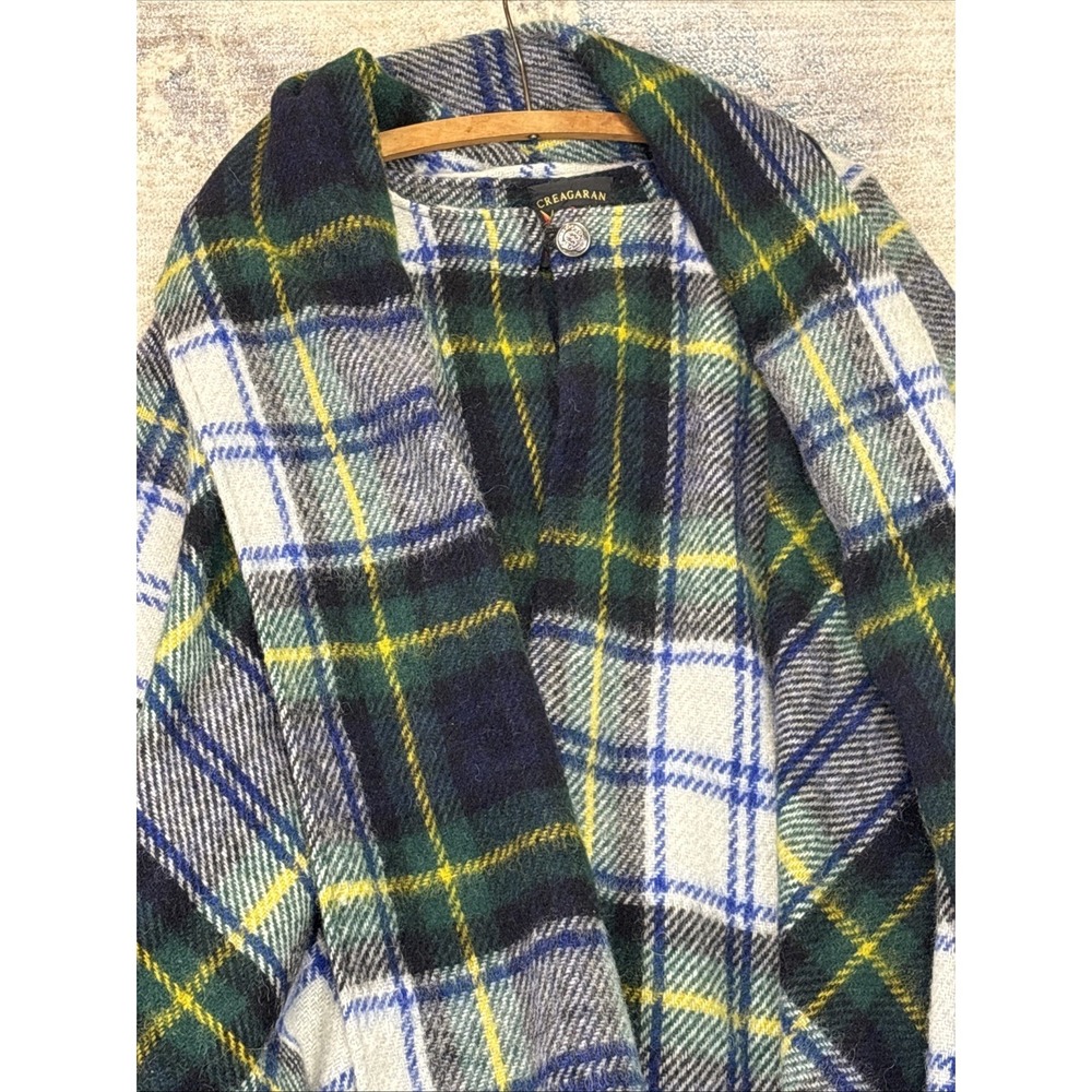 Vintage Creagaran Scotland 100% Wool Tartan Cape Shawl Poncho Plaid Wrap‎ OS
